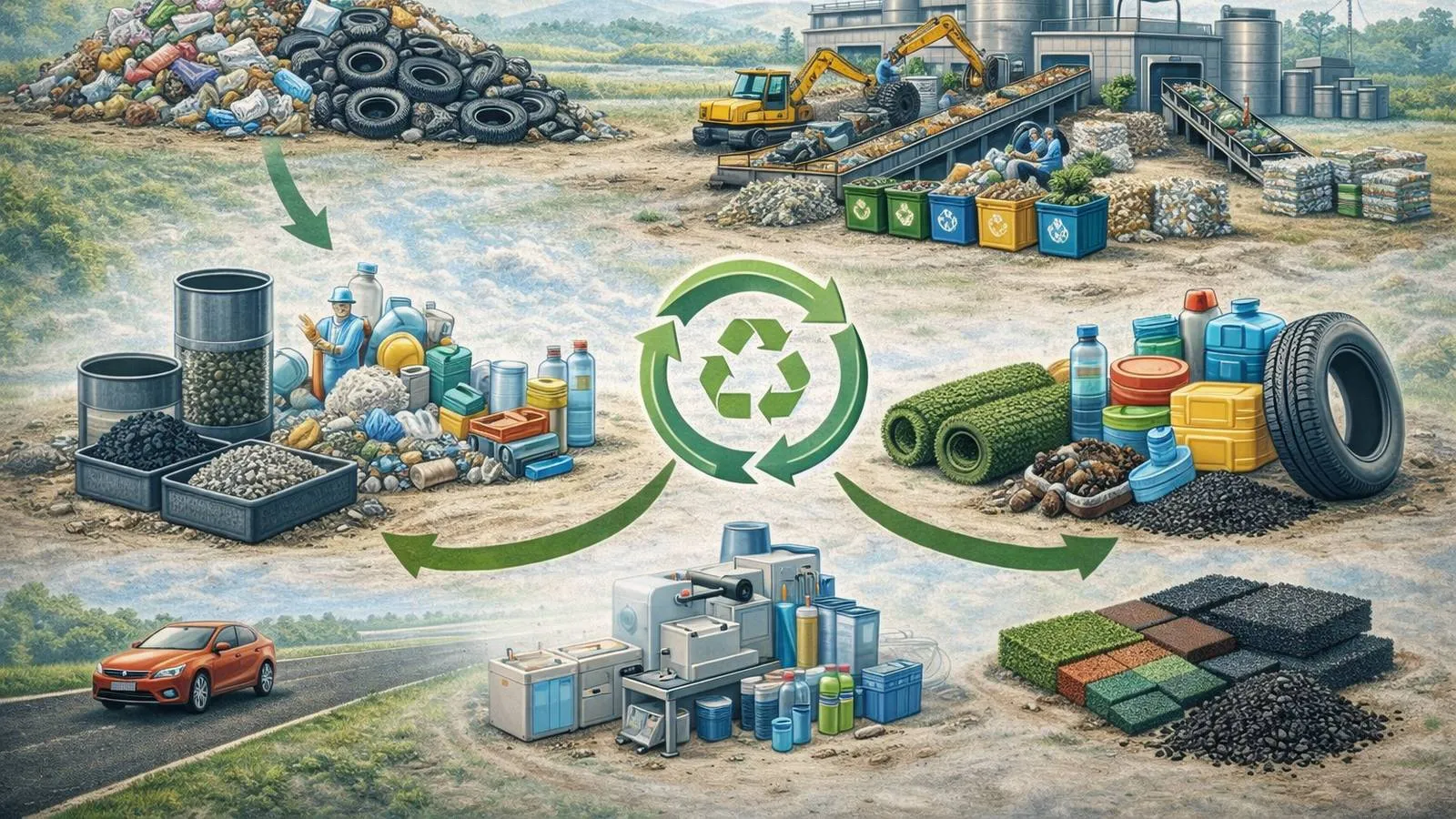 Giới thiệu "Hệ sinh thái tái chế tích hợp nhựa & Lốp xe thải" - Thu hồi giá trị tối đa