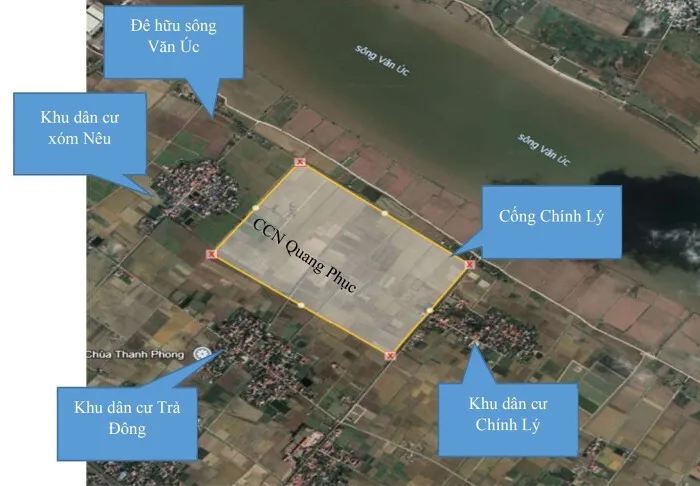 Vị trí Cụm công nghiệp Quang Phục. (Nguồn: Chủ đầu tư).